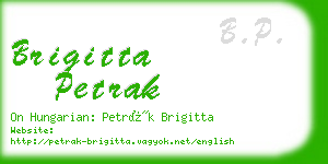 brigitta petrak business card